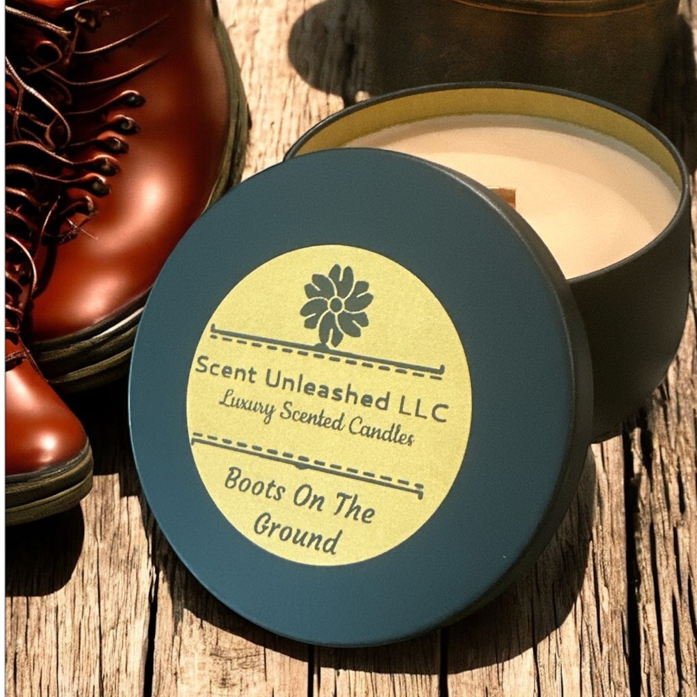 BOOTS ON THE GROUND, SCENT UNLEASHED LLC, LUXURY HAND POURED SCENTED CANDLES.